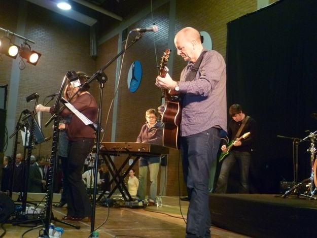 Robin Mark leading worship at the 25th anniversary concert